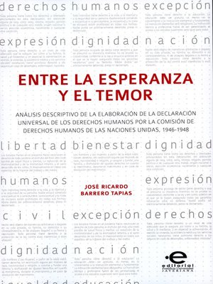 cover image of Entre la esperanza y el temor